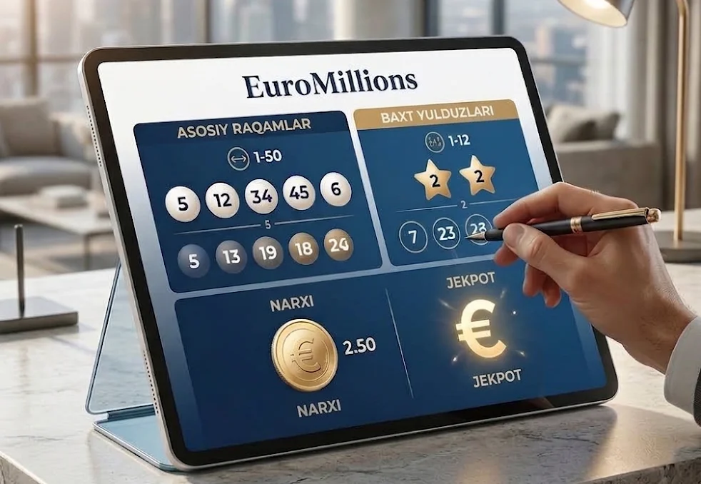 Lotereya chiptasini qanday to‘ldirish va EuroMillions o‘yinining asosiy qoidalari